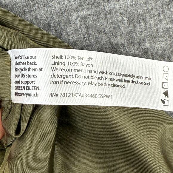 Eileen Fisher Polished Anorak Jacket Hooded Full Zip Olive Womens XL Sustainable - Picture 13 of 14